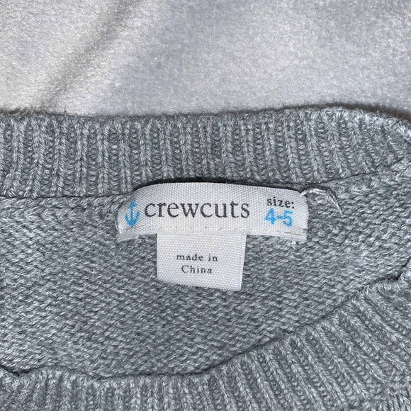 Hanna andersson gray triangle sweatshirt crewcuts knit rainbow knit size 110 4-5 - Picture 4 of 8